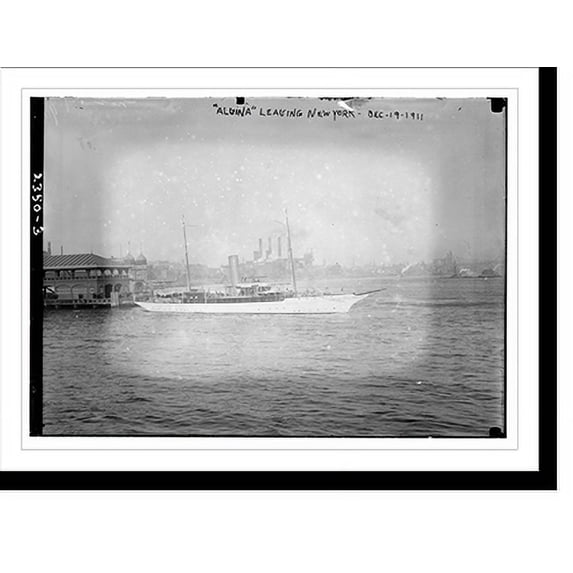 Historic Print, ALUINA leaving N.Y., 16" x 20"