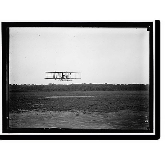 Historic Print, AVIATION, ARMY. COLLEGE PARK AVIATION FIELD, 2ND SEASON. WRIGHT BIPLANE, TYPE B; LT. HARRY GRAHAM, 16" x 20"