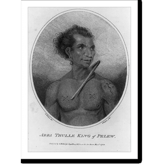 Historic Print, Abba Thulle, King of Pelew, 16" x 20"