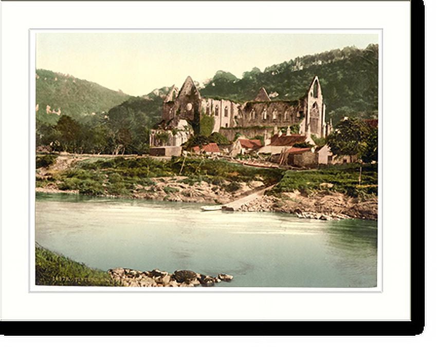 Historic Print, Abbey from the ferry Tintern England, 16" x 20