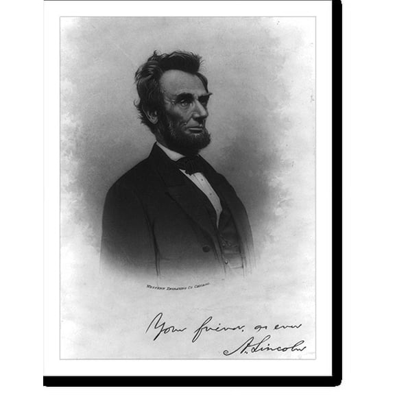 Historic Print, [Abraham Lincoln, bust portrait, facing right], 16" x 20"