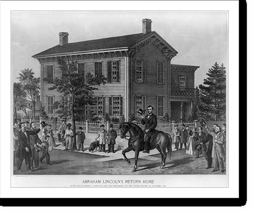 Historic Print, Abraham Lincoln's return home, 16" x 20"