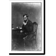 Historic Print, [Abraham Lincoln, seated next to small table, in a