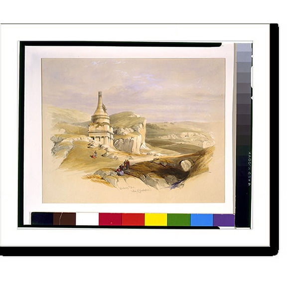 Historic Print, Absaloms Pillar Valley of Jehoshaphat, 18" x 24"