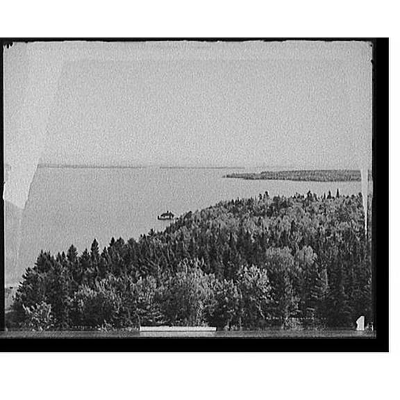 Historic Print, Across the lake from Hotel Champlain, N.Y., 16" x 20"