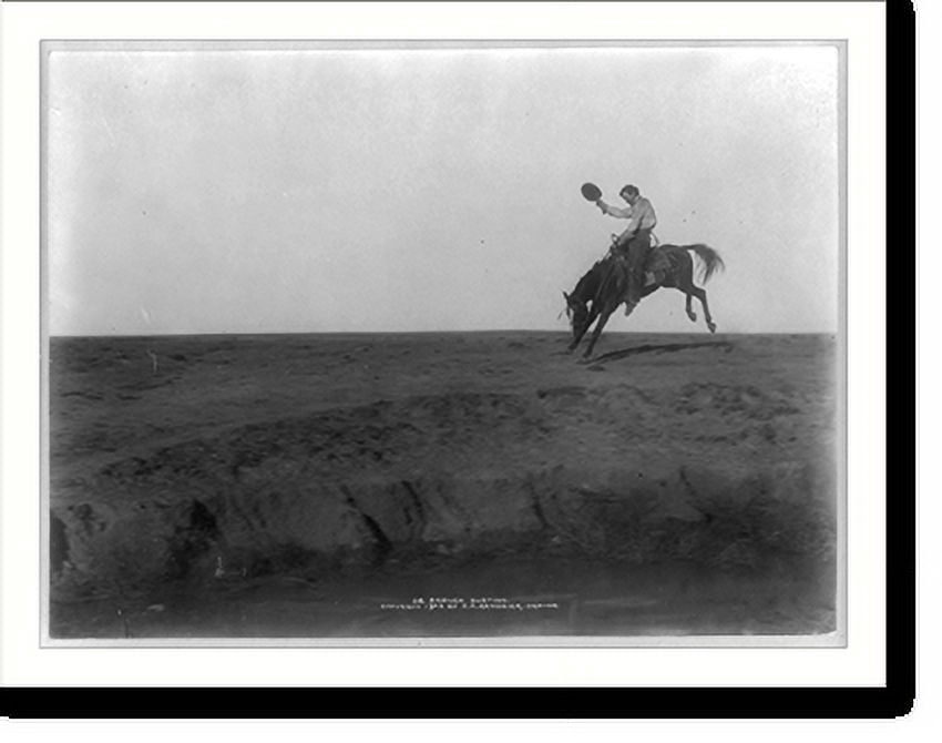 Historic Print, [Activities of cowboys on the XIT ranch: bronco busting ...