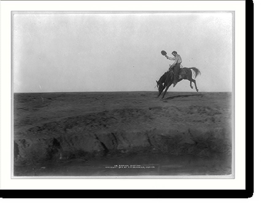 Historic Print, [Activities of cowboys on the XIT ranch: bronco busting ...