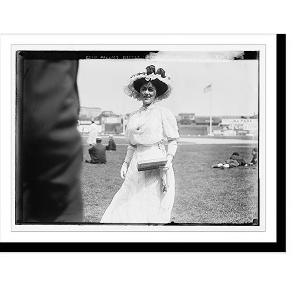 Historic Print, Actor's Benefit for Crippled Children, Edna Wallace Hopper, holding box of chewing gum, on field, 18" x 24"