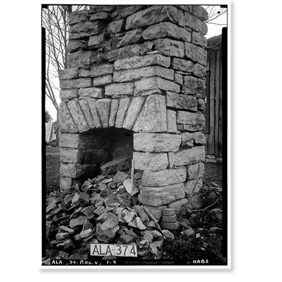 Historic Print, Adam Weaver Log House, U.S. Highway 72, Rogersville vicinity, Lauderdale County, AL - 8, 16" x 20"