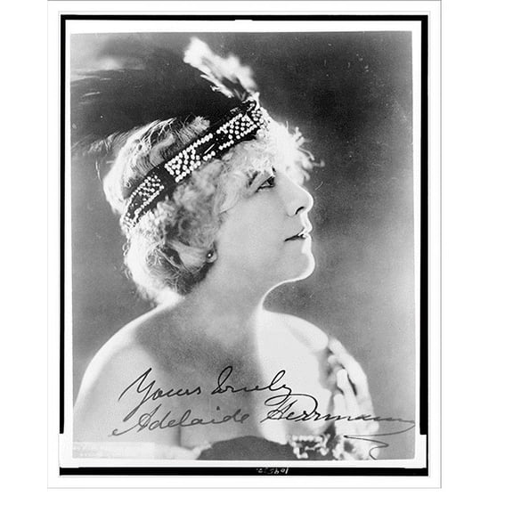 Historic Print, [Adelaide Herrmann, head-and-shoulders portrait, facing right], 16" x 20"