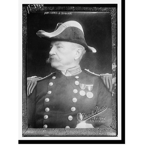 Historic Print, Adm. Chas. J. Badger, 18" x 24"