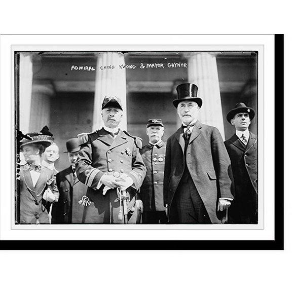 Historic Print, Adm. Ching Kwong & Mayor Gaynor, 18" x 24"