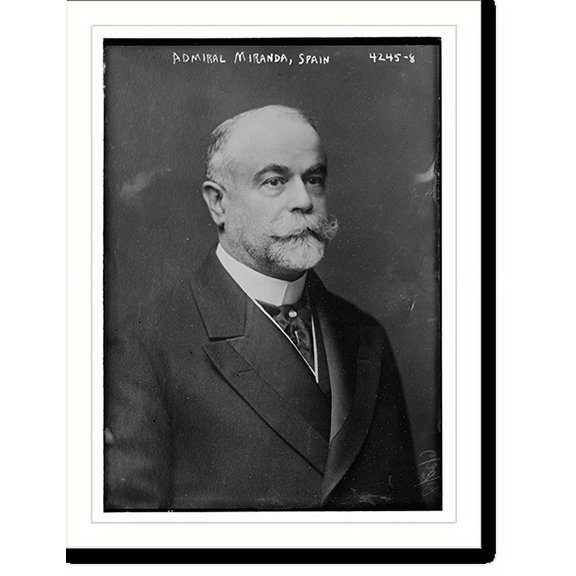 Historic Print, Adm. Miranda, Spain, 16" x 20"