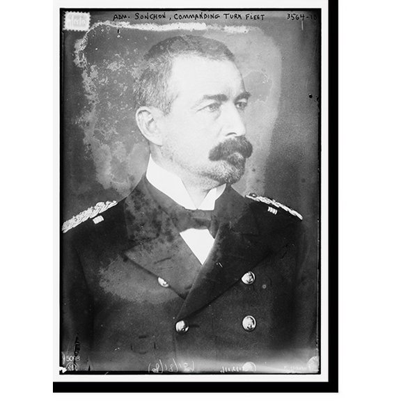 Historic Print, Adm. Sonchon, commanding Turk fleet, 18" x 24"