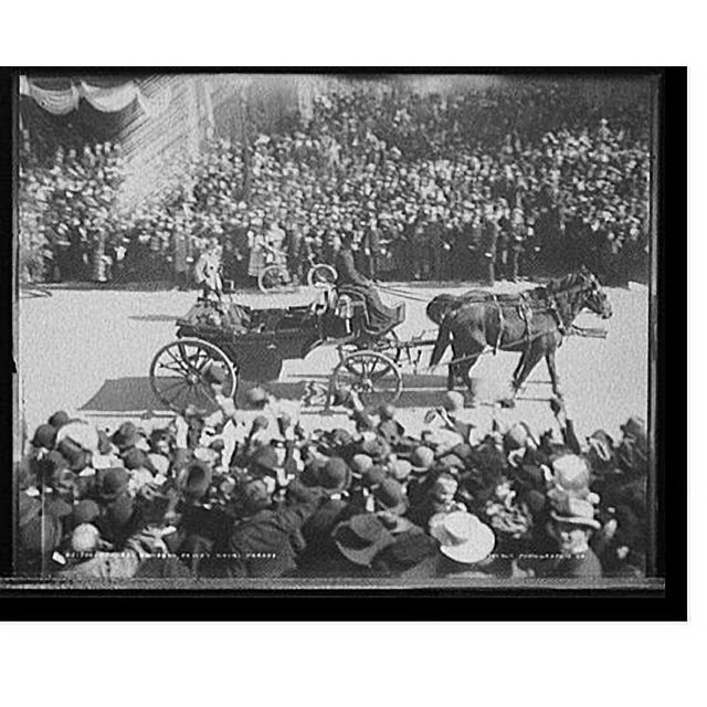 Historic Print, Admiral Sampson, Dewey Naval [i.e. Land] Parade, 16" x