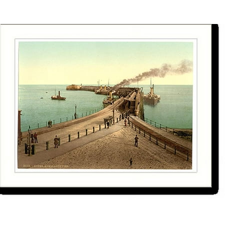 Historic Print, Admiralty Pier Dover England, 18" x 24"