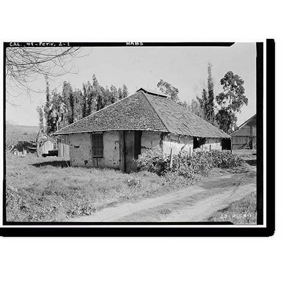 Historic Print, Adobe, Northeast of Petaluma on Pacific Duck Farm, Petaluma vicinity, Sonoma County, CA, 16" x 20"