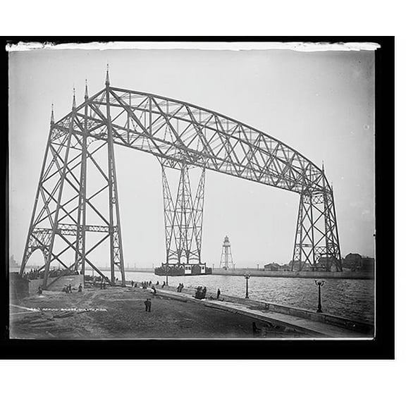 Historic Print, Aerial bridge, Duluth, Minn., 16" x 20"