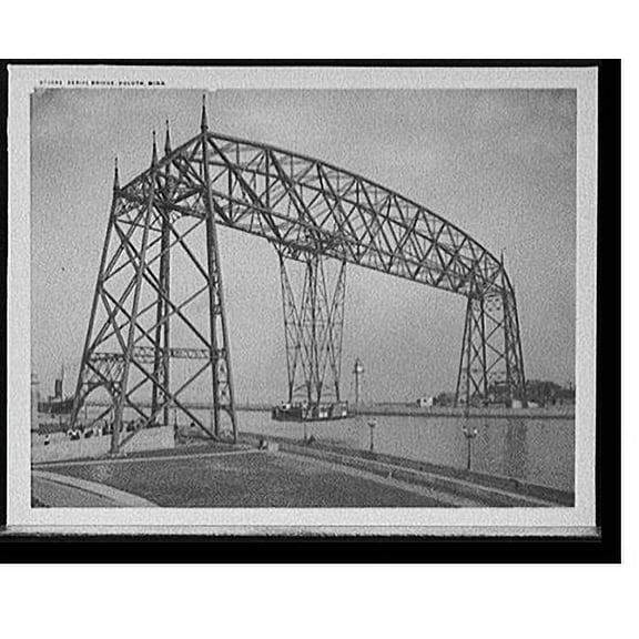 Historic Print, Aerial bridge, Duluth, Minn. - 2, 16" x 20"