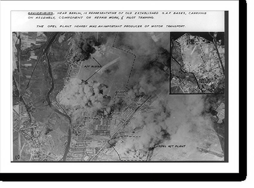 Historic Print, [Aerial photo of strategic bombing by 8th USAF, World