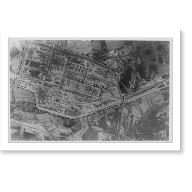 Historic Print, [Aerial photo of strategic bombing by 8th USAF, World