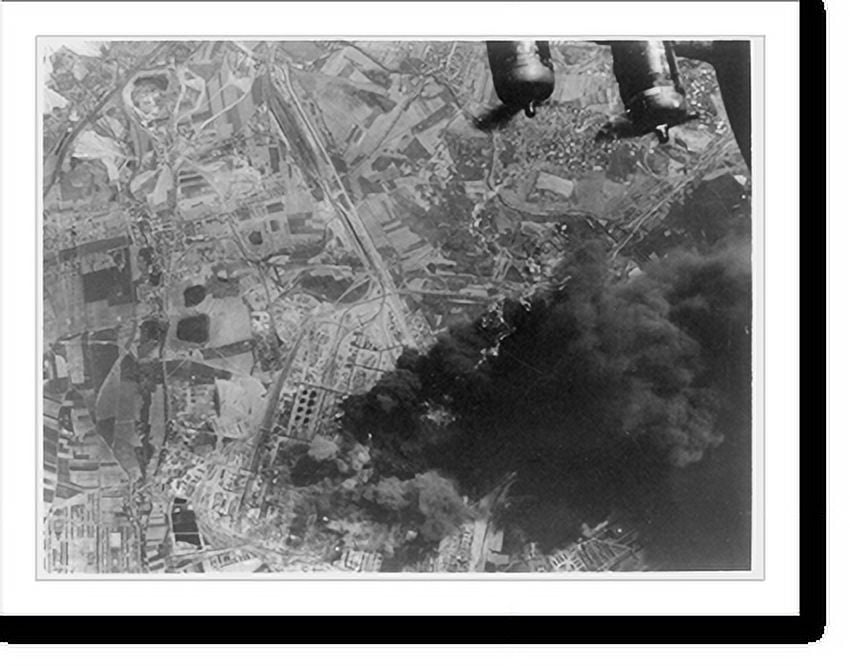 Historic Print, [Aerial photo of strategic bombing by 8th USAF, World