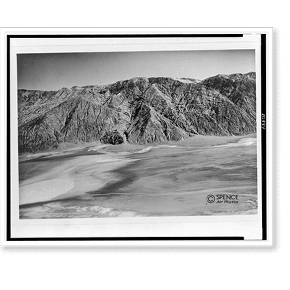 Historic Print, [Aerial view of Death Valley, looking east from Bad Water to Dante's view], 16" x 20"