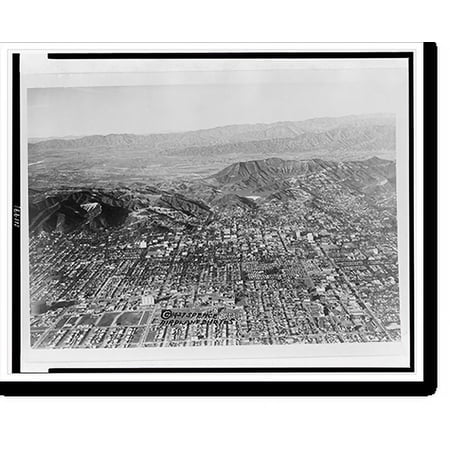 Historic Print, [Aerial view of Hollywood - north of Melrose, between Vine and Fairfax], 16" x 20"