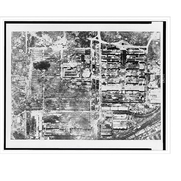 Historic Print, [Aerial view of Musashino, Japan (Tokyo area), bombing by U.S. 20th Air Force], 16" x 20"