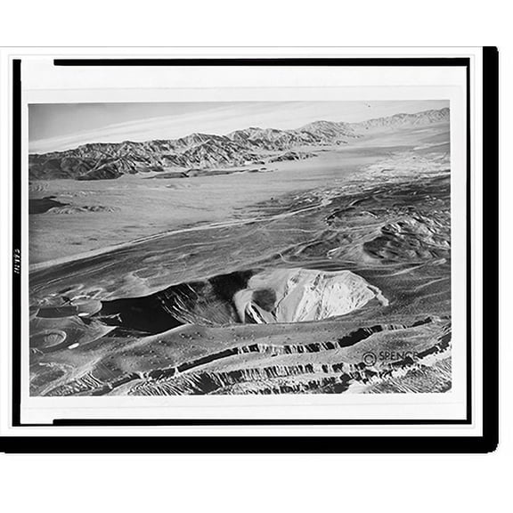 Historic Print, [Aerial view of Ubehebe Crater, looking southeast across Death Valley], 16" x 20"
