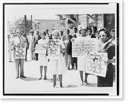 Historic Print, [African Americans picketing in front of a store, the ...