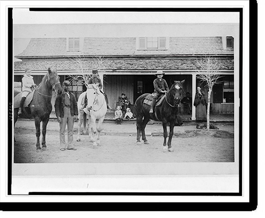Historic Print, [AfroAmerican enlisted man standing by three officers