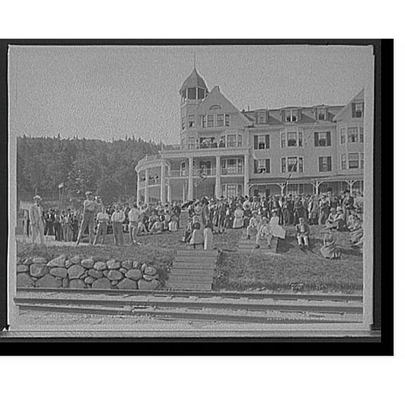 Historic Print, After Taylor's drive from 1st tee, first round, Mount Pleasant House, White Mountains, 16" x 20"