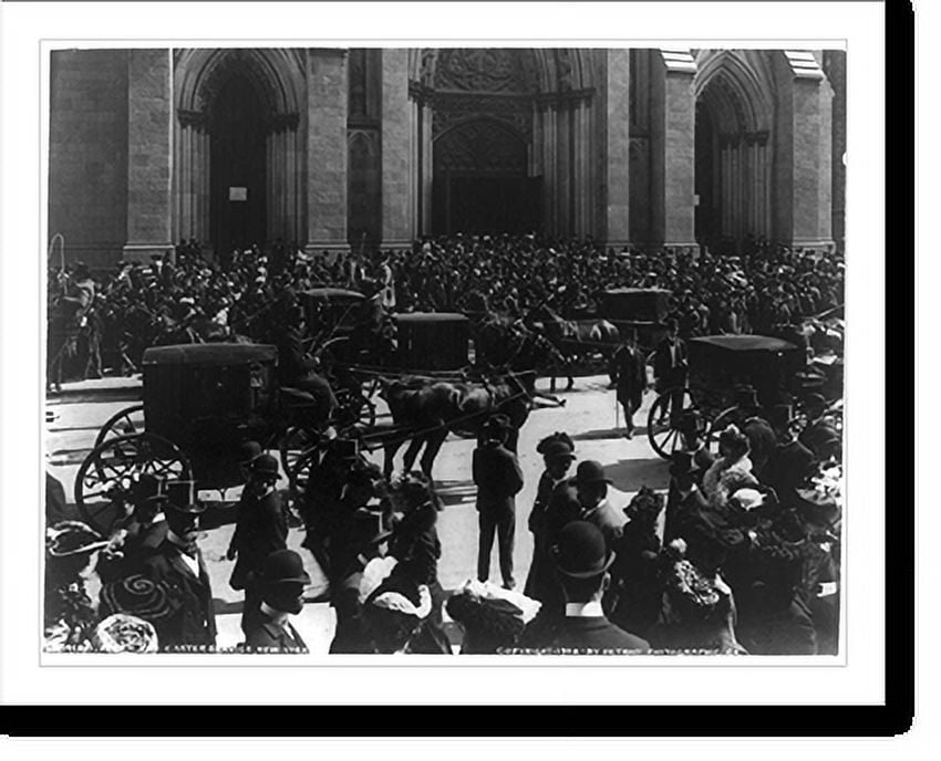 Historic Print, After the Easter service, New York, 16" x 20"