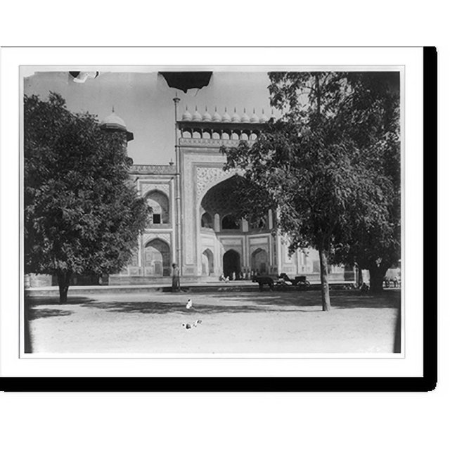 Historic Print, Agra gateway to garden court of the Taj Mahal, 16" x 20"
