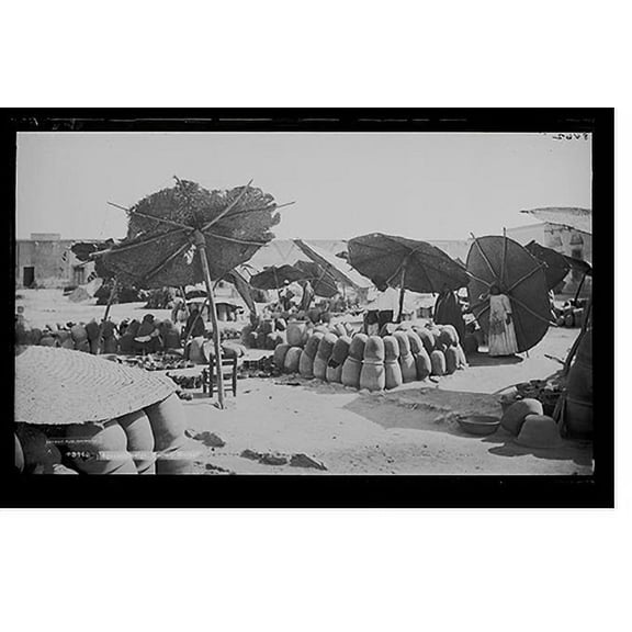 Historic Print, Aguascalientes, pottery market, 18" x 24"