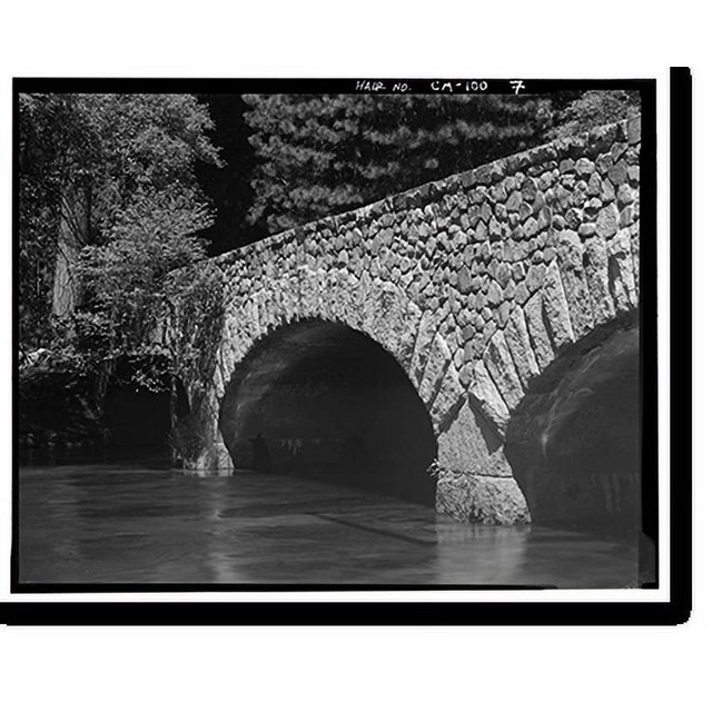 Historic Print, Ahwahnee Bridge, Spanning Merced River on service road