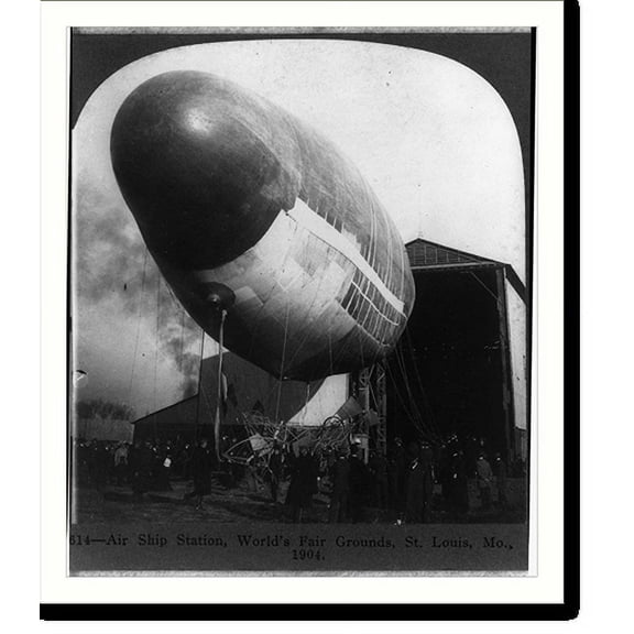 Historic Print, Air Ship Station, St. Louis World's Fair Grounds, 16" x 20"
