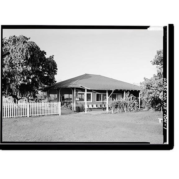Historic Print, Airport Terminal, Airport Road, Moloka'i Island, Kalaupapa vicinity, Kalawao County, HI, 18" x 24"