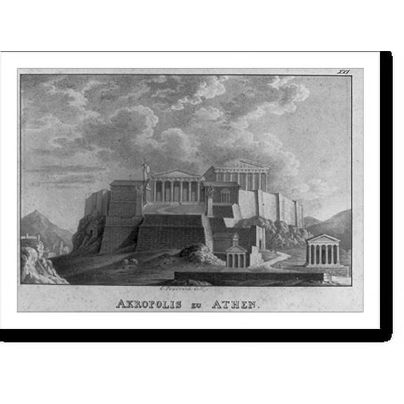 Historic Print, Akropolis zu Athen, 18" x 24"