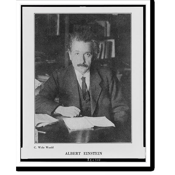 Historic Print, Albert Einstein.C. Wide World., 16" x 20"