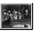 thumbnail image 1 of Historic Print, [Albert Guarino, aka Thomas Pace, (left), Lottie Coll, and Joseph Ventri standing in court, facing left], 16" x 20", 1 of 3
