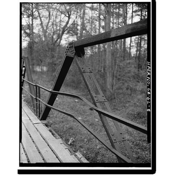 Historic Print, Alcovy Road Bridge, Spanning Alcovy River, Covington, Newton County, GA - 8, 16" x 20"