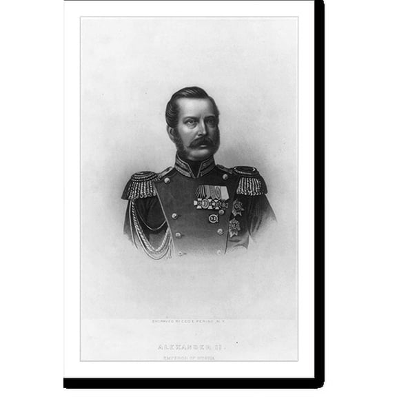 Historic Print, [Alexander II, Emperor of Russia, 1818-1881, bust portrait, facing slightly right], 18" x 24"