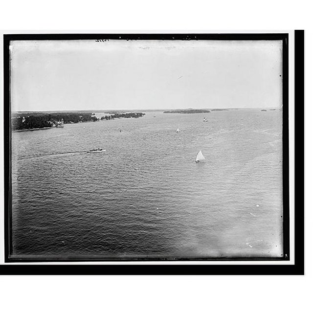Historic Print, Alexandria Bay north from Thousand Islands House, 16" x 20"