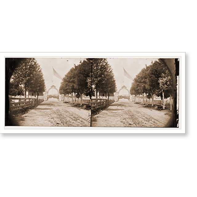 Historic Print, Alexandria Virginia. Soldiers cemetery., 16" x 20