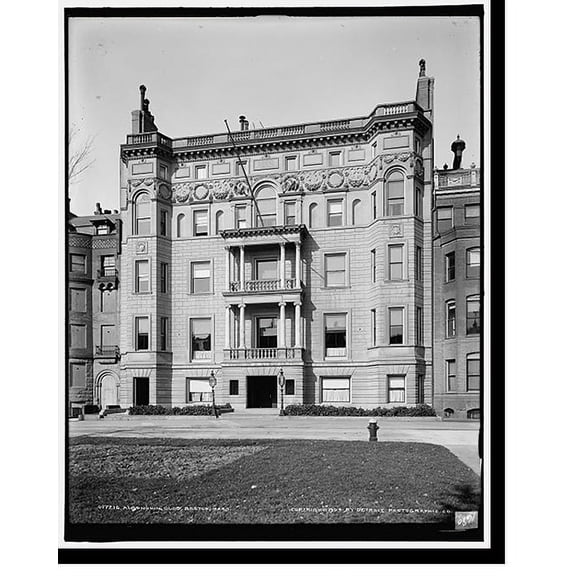 Historic Print, Algonquin Club, Boston, Mass., 18" x 24"