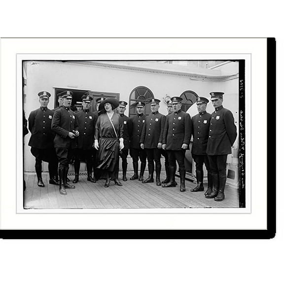 Historic Print, Alma Clayburgh and Police Glee Club, 18" x 24"