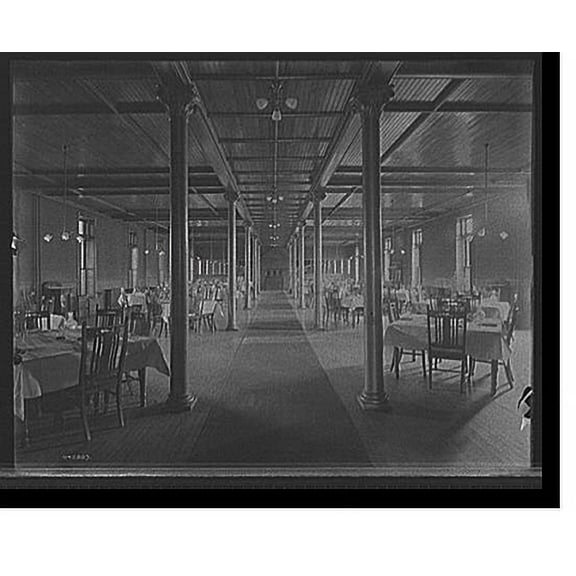 Historic Print, [Alma Sanitarium, dining room, Alma, Mich.], 18" x 24"