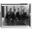 thumbnail image 1 of Historic Print, [Amalia Freud, seated center, and her five daughters, full-length portrait, facing front, seated and standing on porch], 18" x 24", 1 of 3